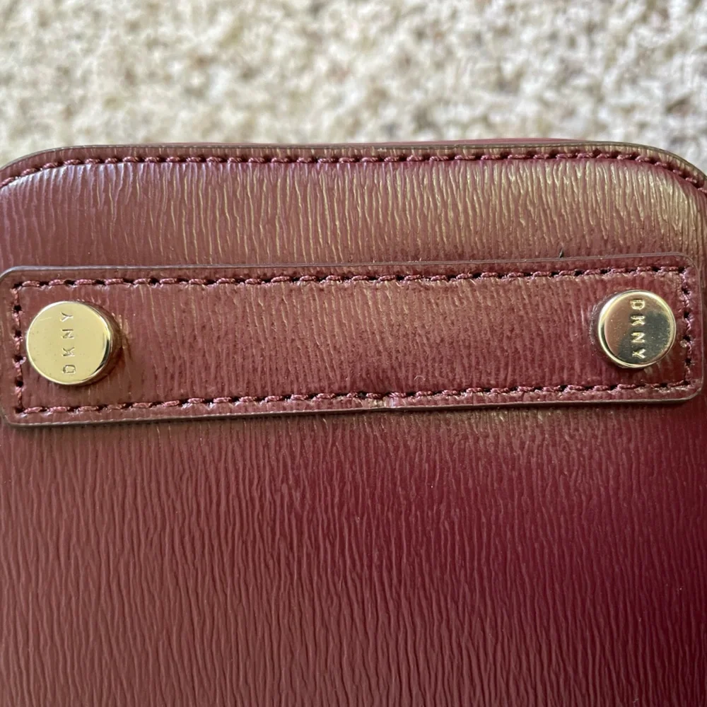 DKNY Red Leather Paige Dome Satchel NWOT - Picture 10 of 10